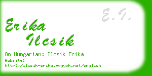 erika ilcsik business card